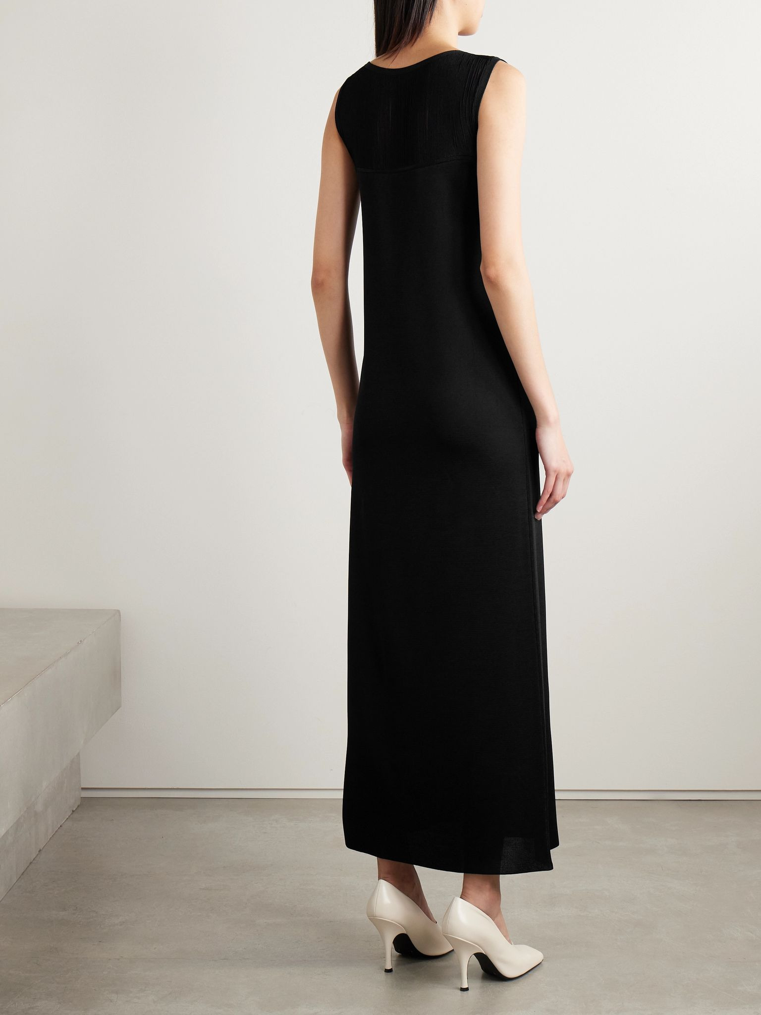 Ruslan fringed knitted maxi dress Black - 3