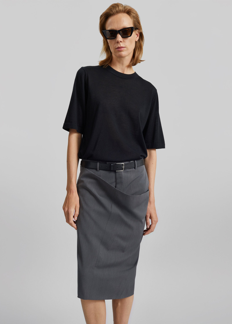 Bettter Draped Side Skirt - Grey 6