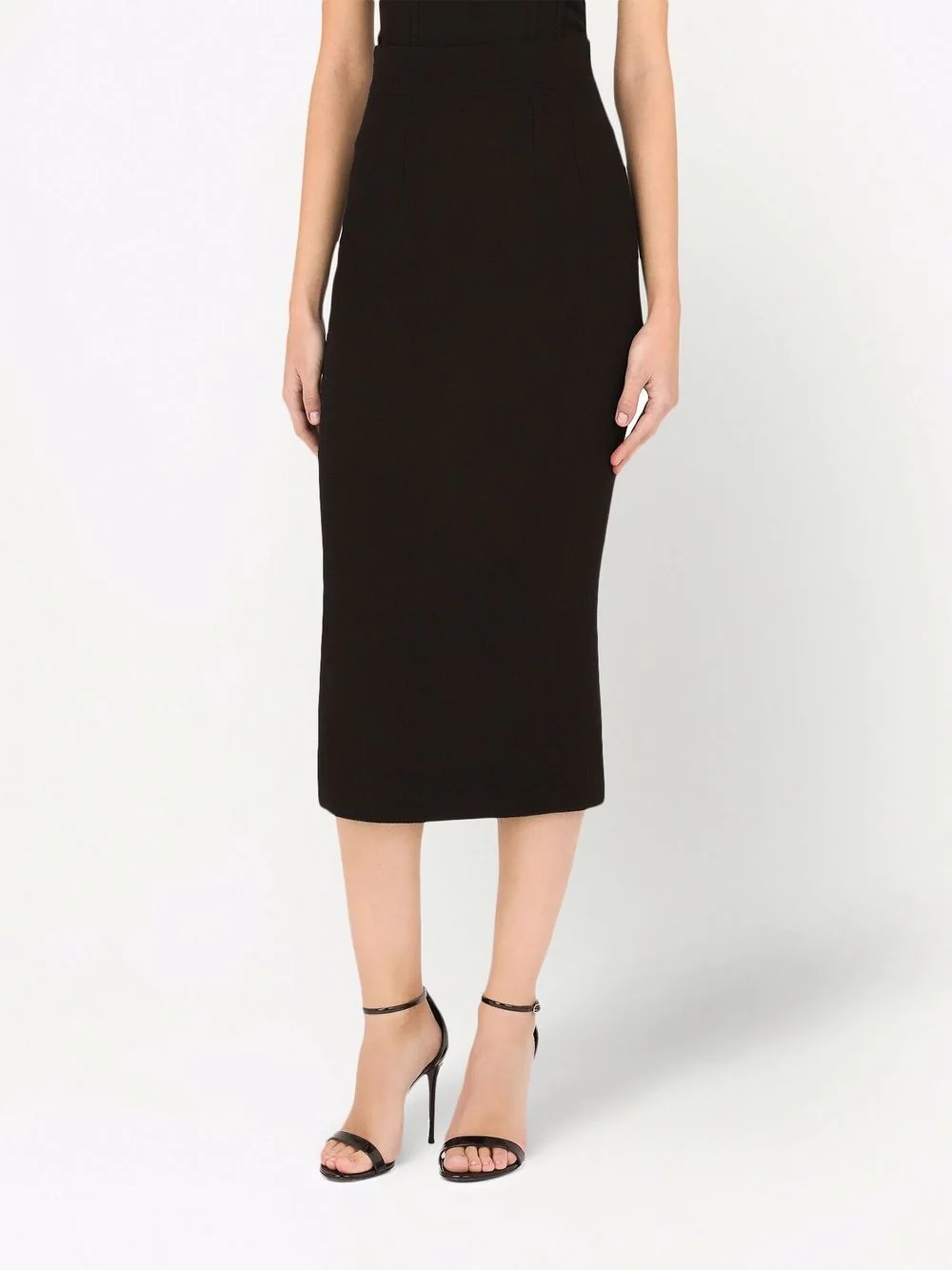 fitted virgin wool skirt - 5