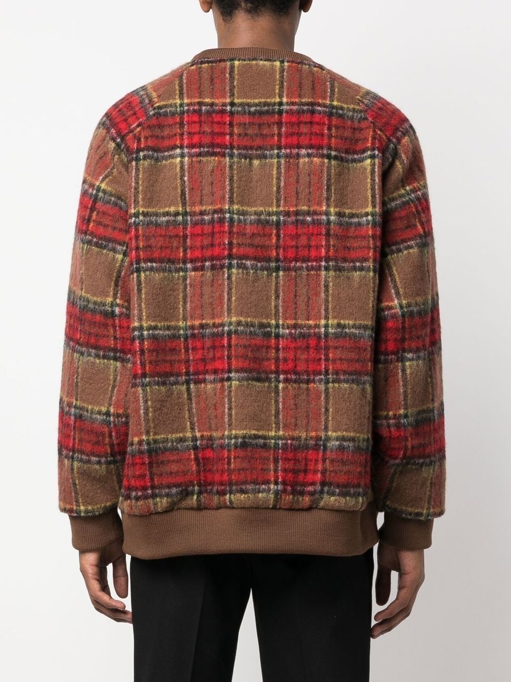 plaid-check sweatshirt - 4