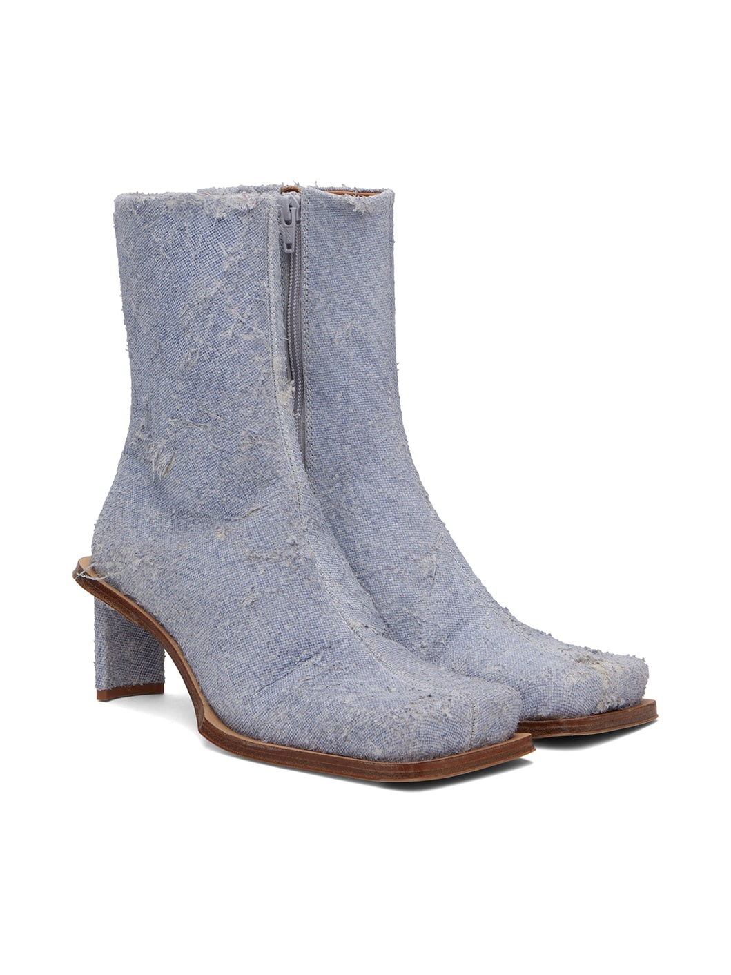 Blue Brenda Denim Ankle Boots - 4