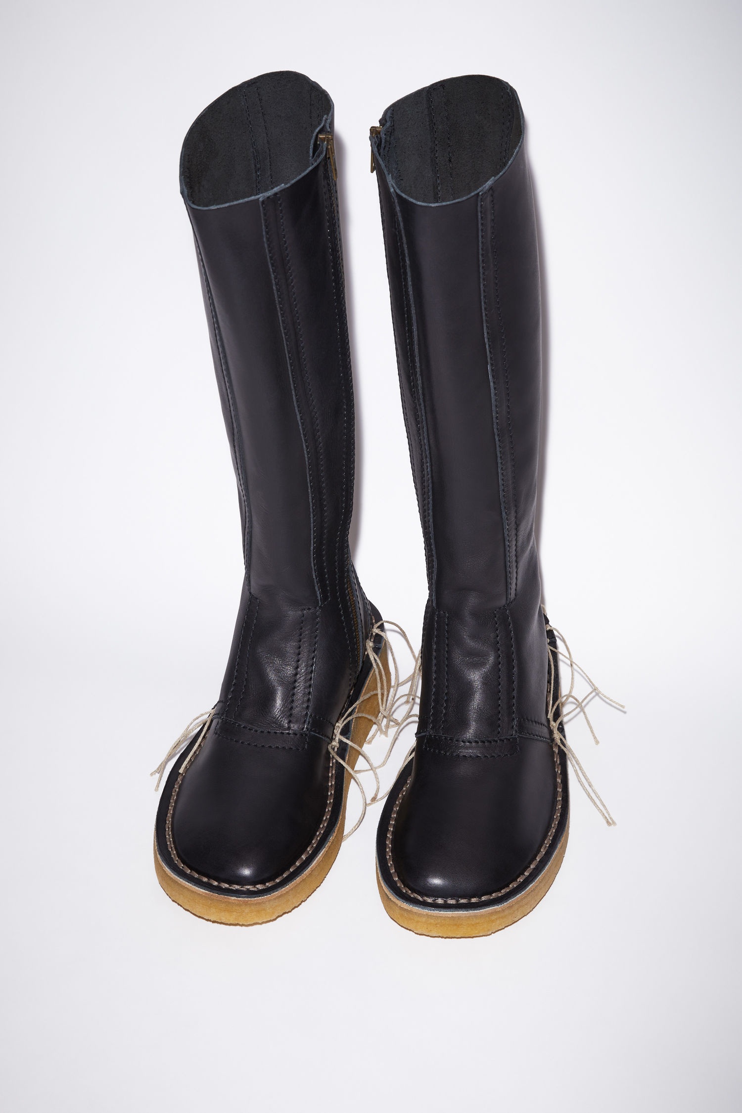 Leather high boots - Black - 2
