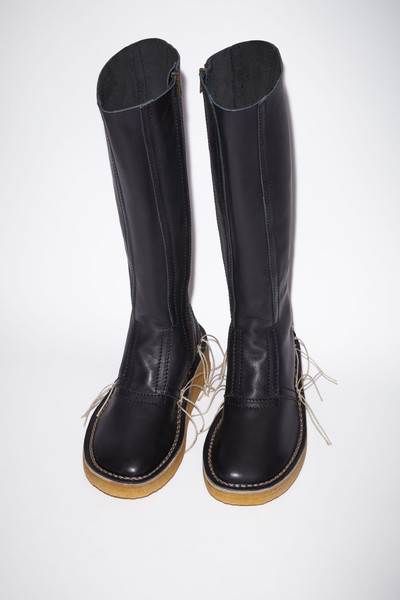 Acne Studios Leather high boots - Black outlook