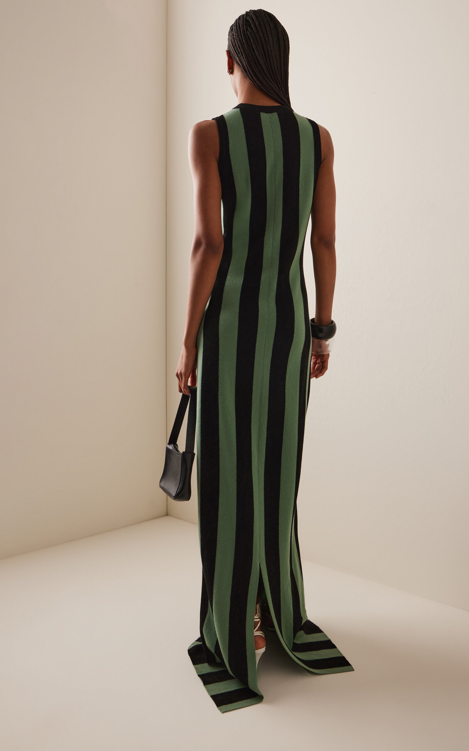 Jeanne Merino Wool Gown stripe - 4