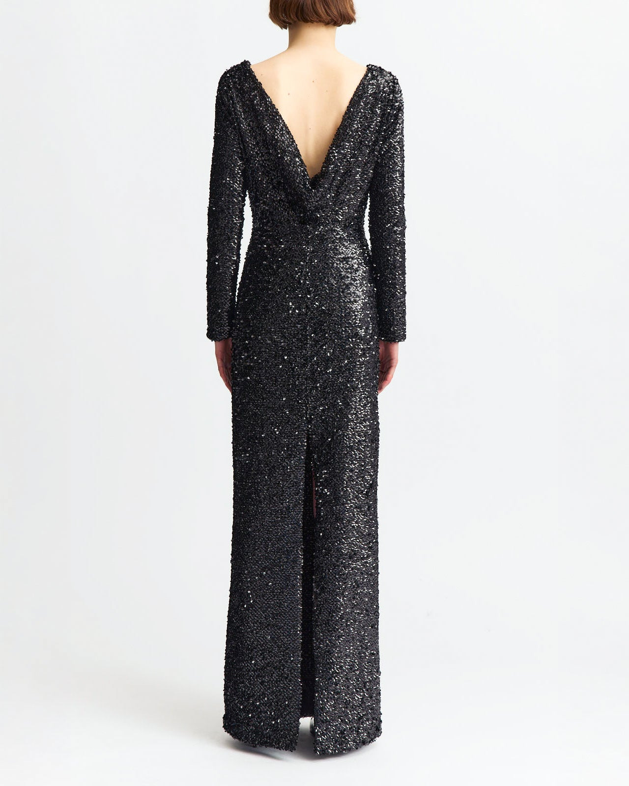 RETA GOWN IN TEXTURED SEQUIN - 4