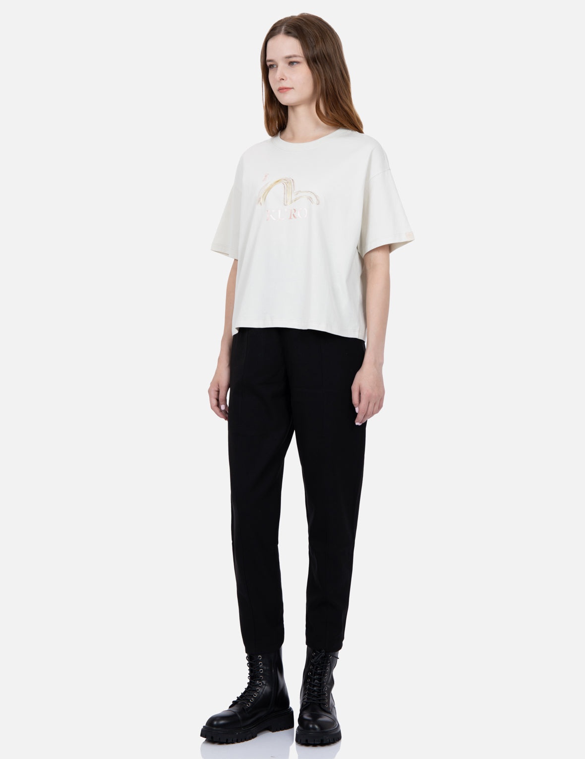 Logo Print Waistband Tapered Pants - 3