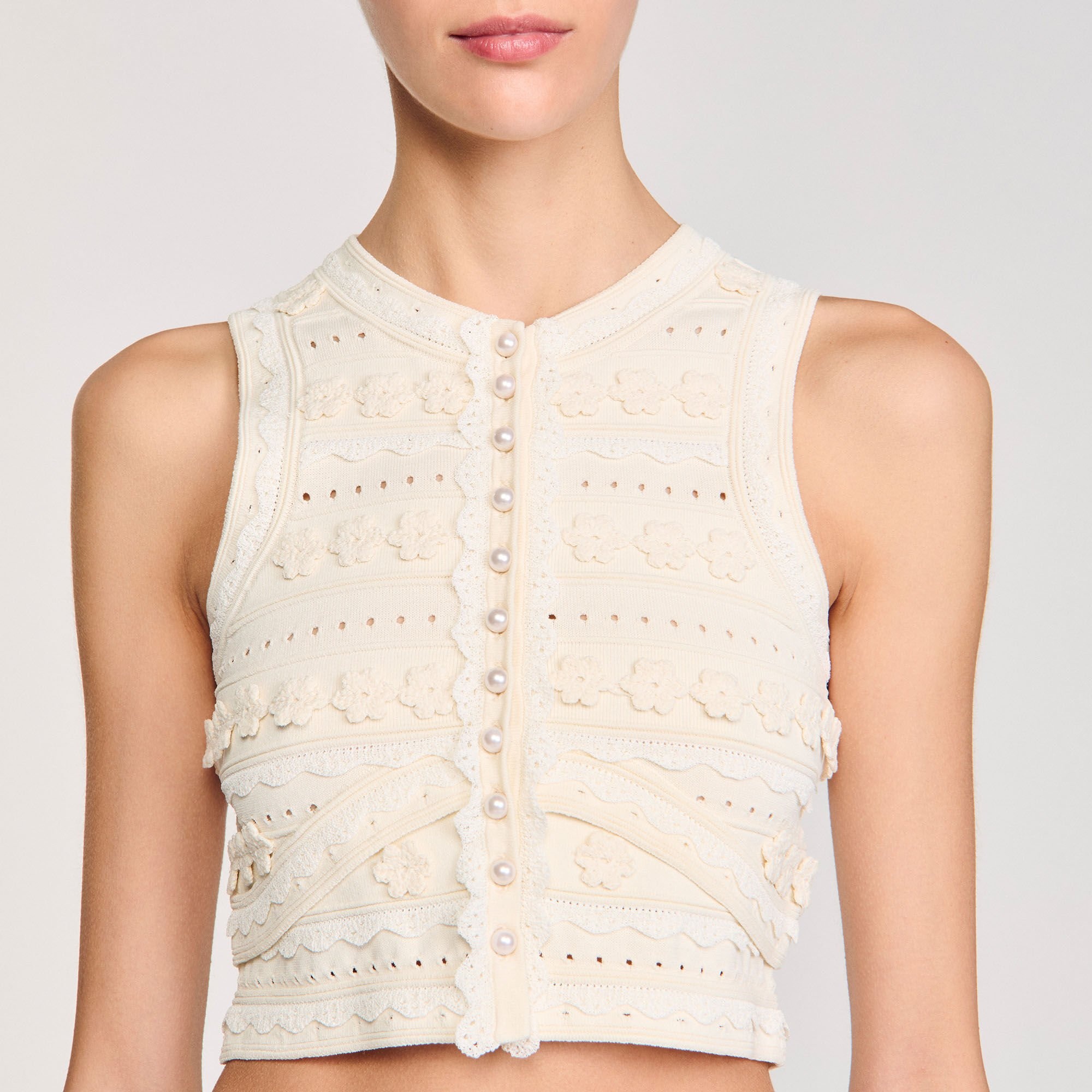 CROCHET DETAIL SWEATER - 3