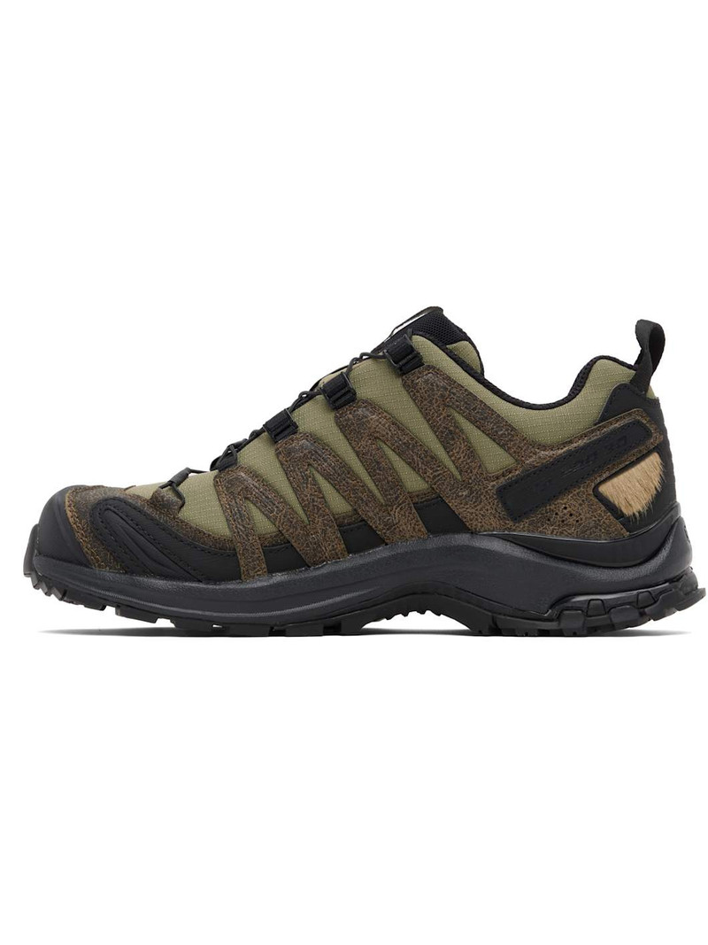 SALOMON Khaki XA Pro 3D Distressed Leather Sneakers outlook
