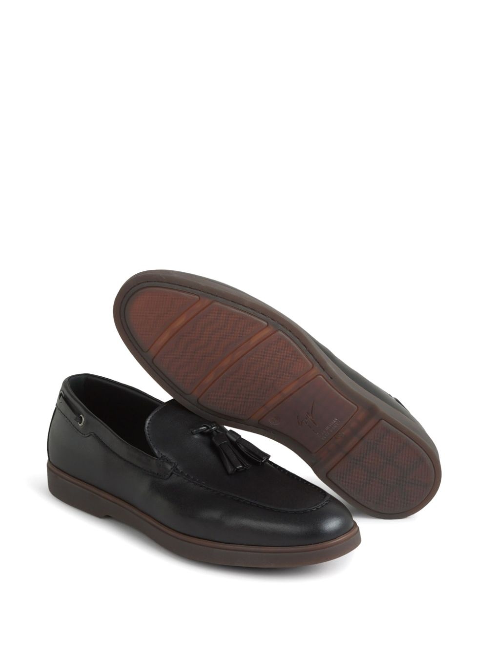 tassel-detailed leather loafers - 4