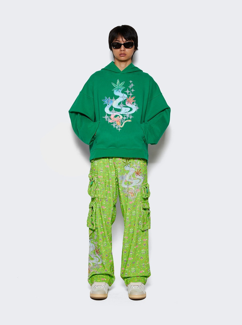 ERL Printed Hoodie Green outlook