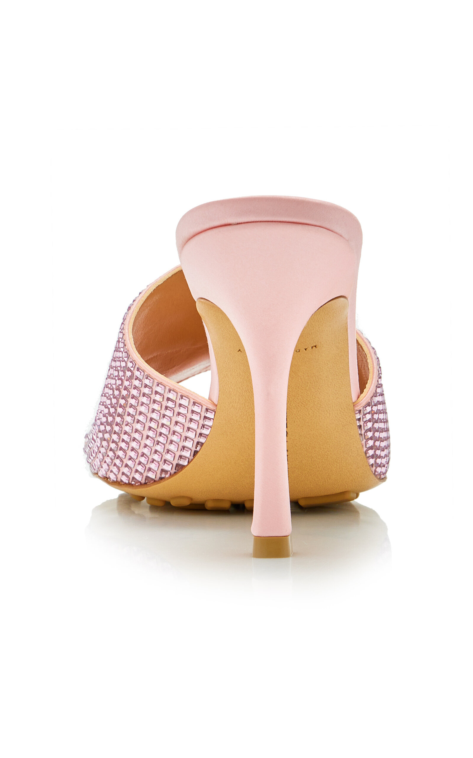 Stretch Satin Sparkle Slide Sandals pink - 5