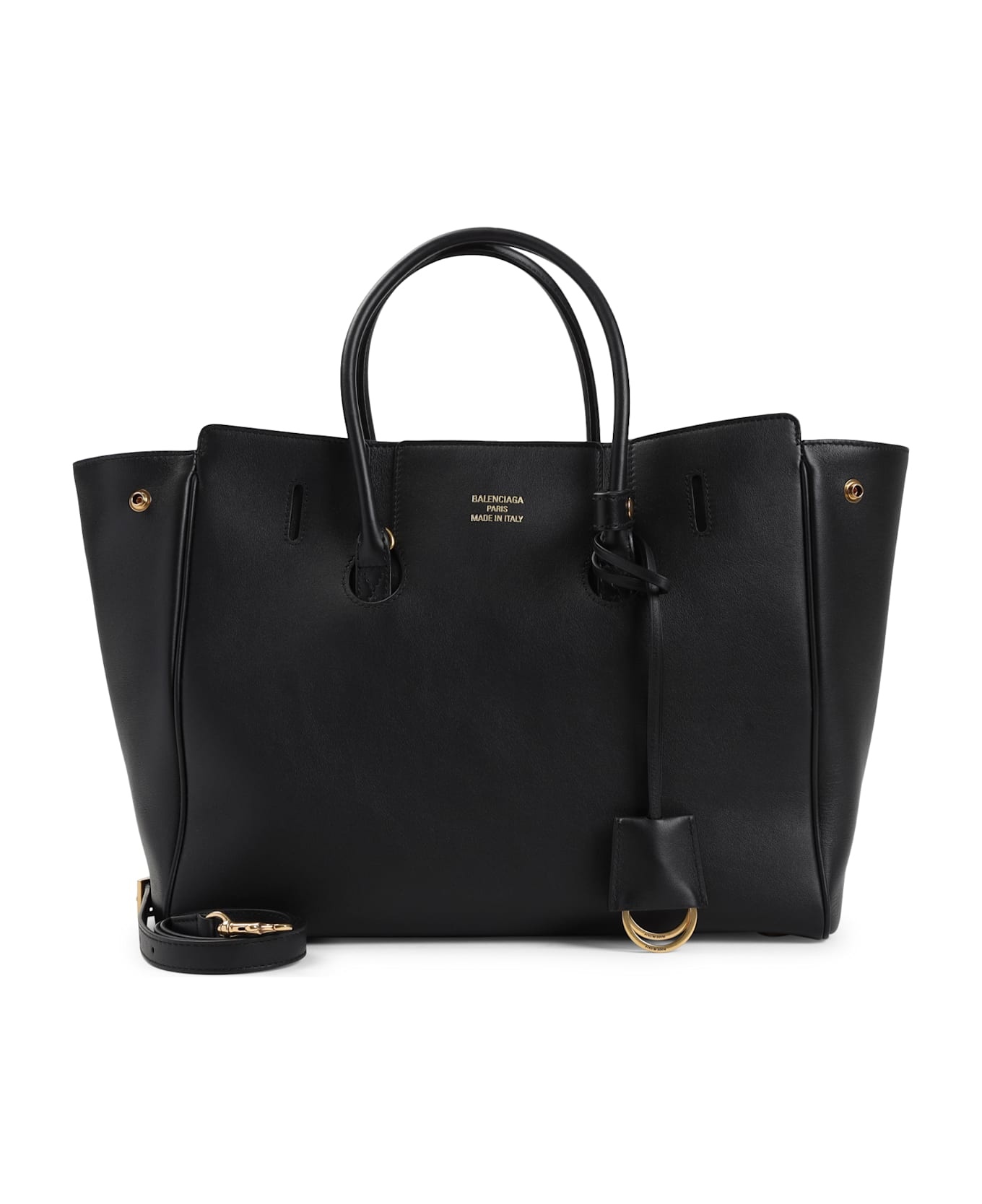 Black Leather Small Carry All Hempton Handbag - 3