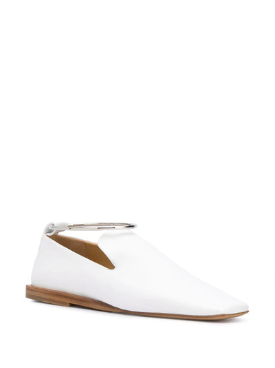 Jil Sander ankle bracelet square-toe loafers outlook