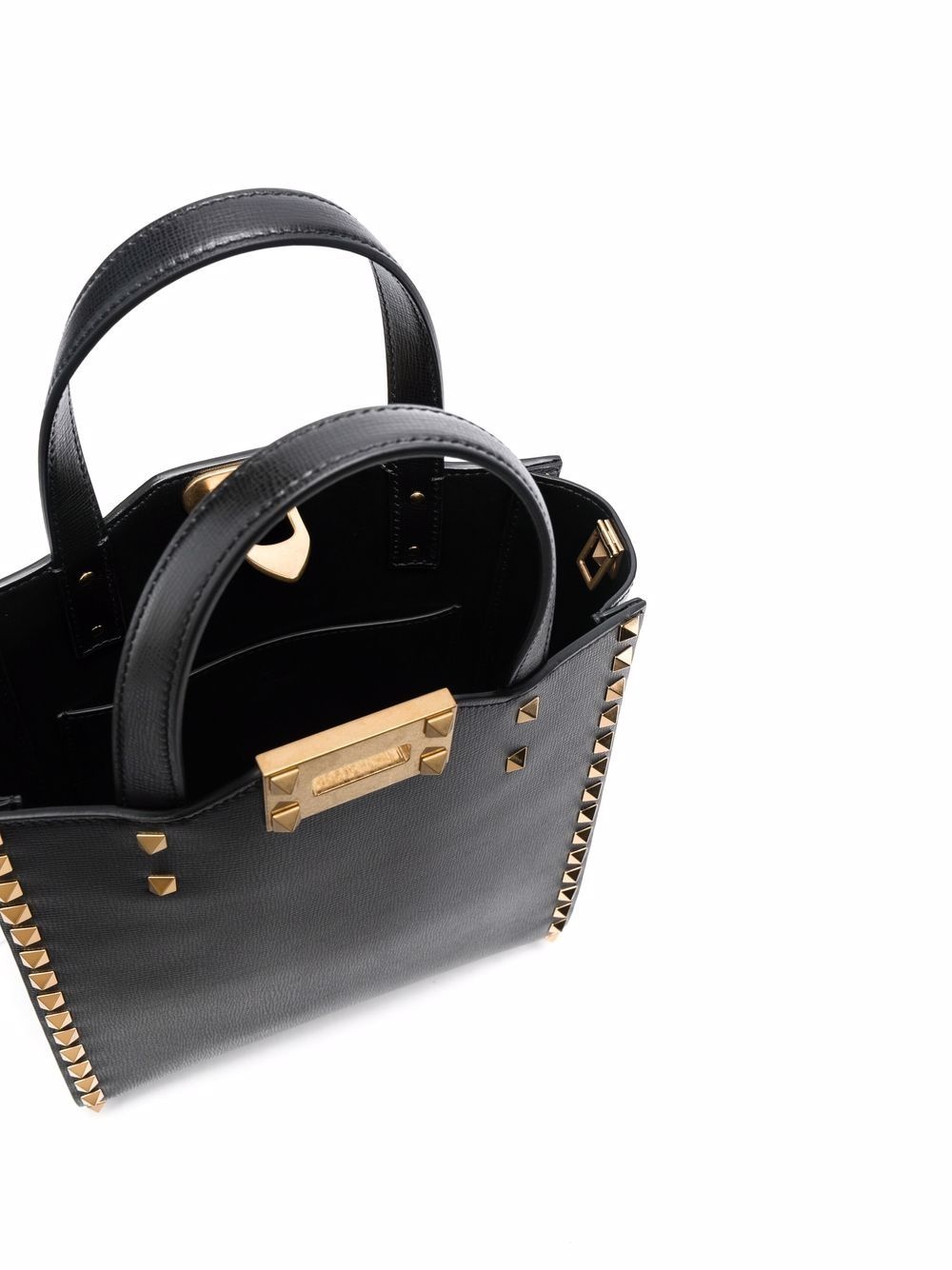 Rockstud leather tote bag - 5