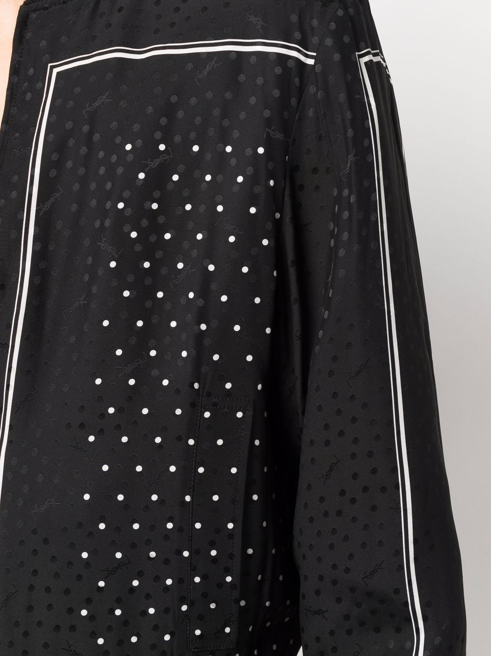 polka-dot pattern bomber jacket - 5