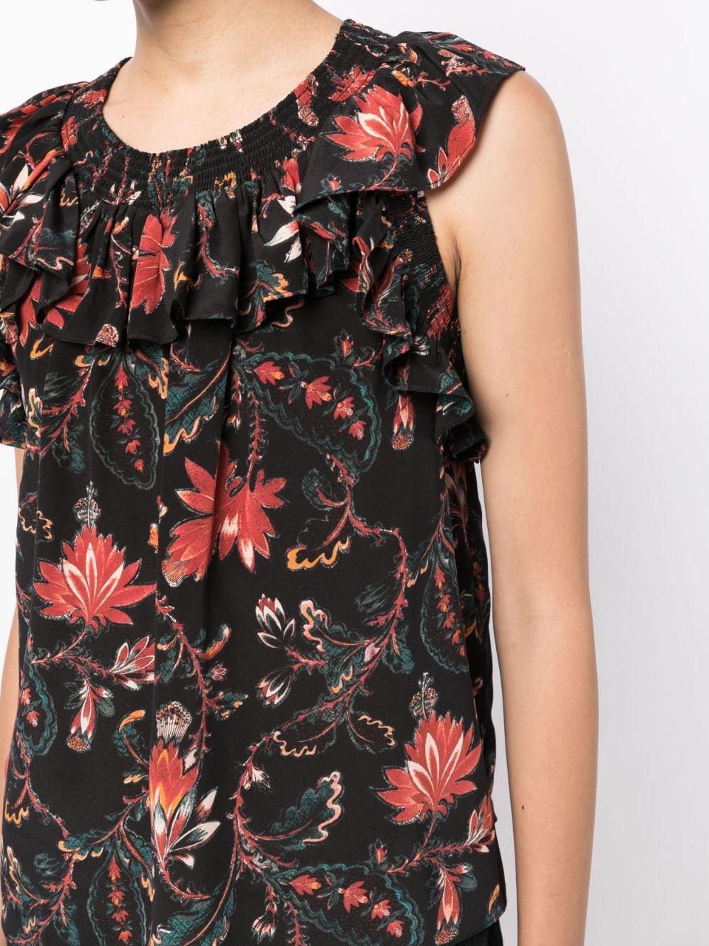 Tulip floral-print blouse - 5