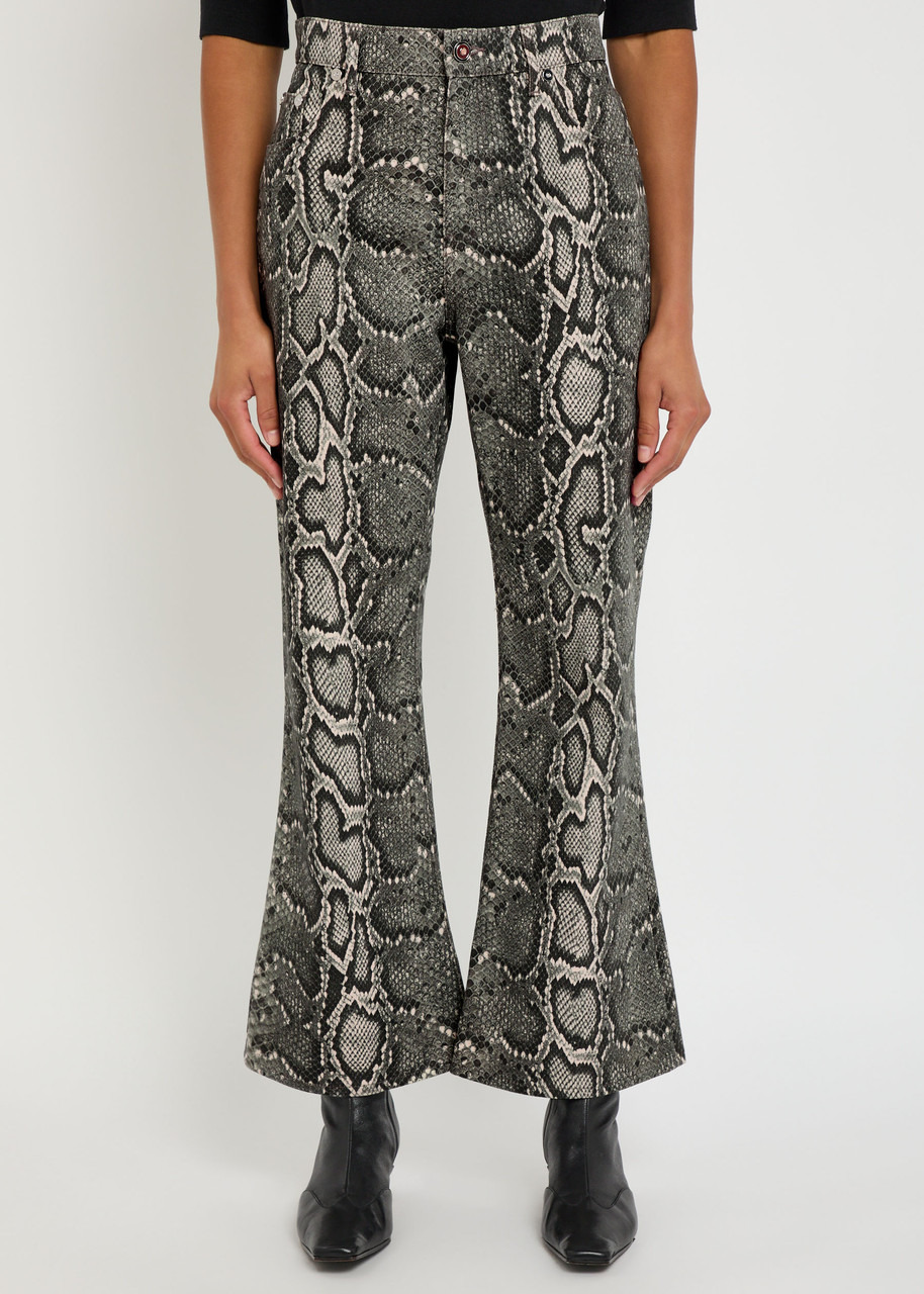 Gabriela Hearst Ezra Python-print Bootcut Jeans - 2