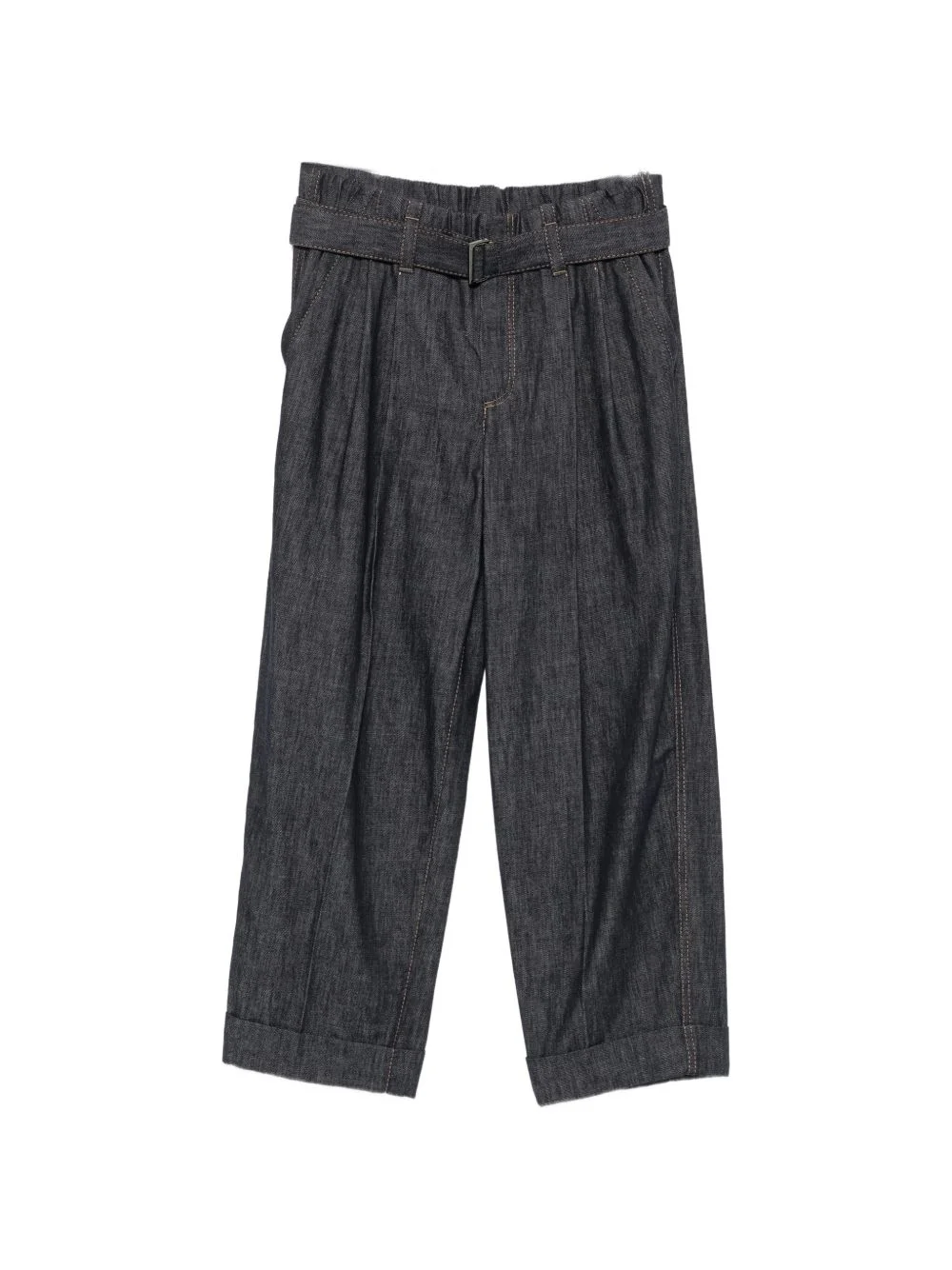 belted pleated jeans - 1