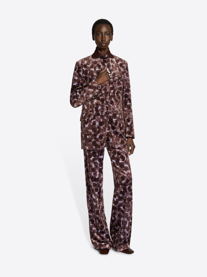 Dries Van Noten PRINTED VELVET BLAZER outlook
