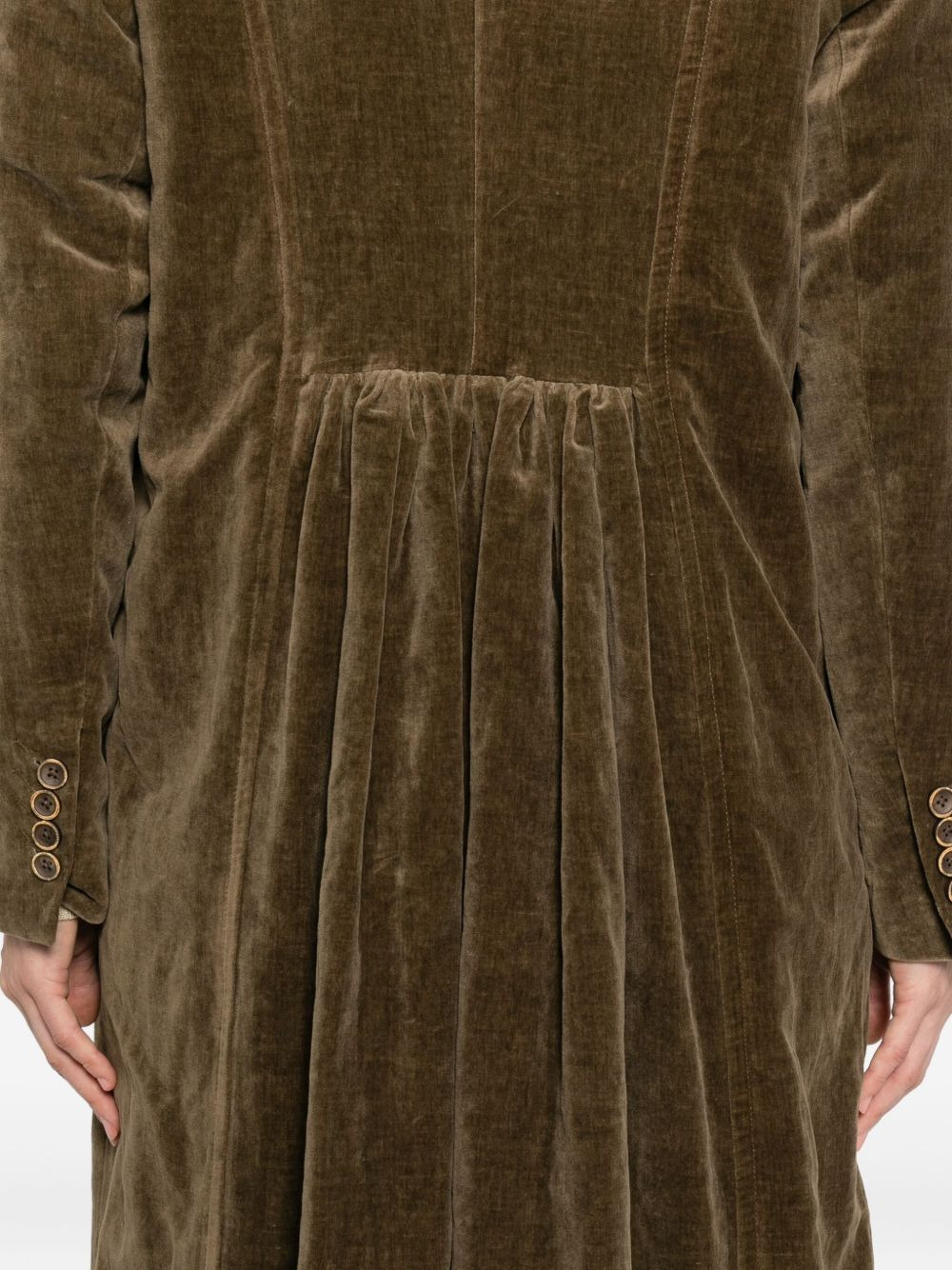 Camelot double-breasted corduroy coat - 5