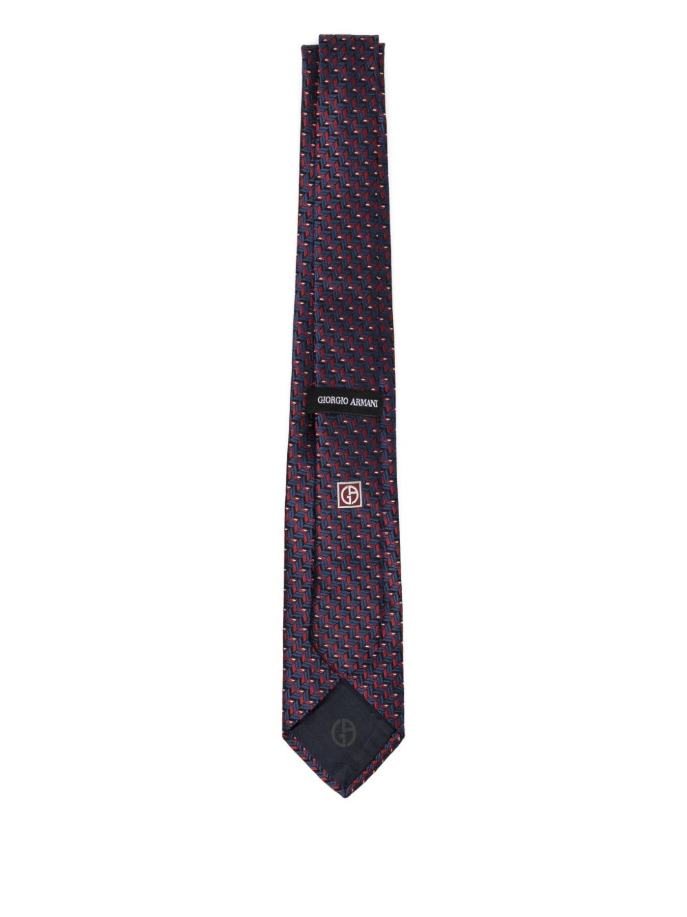 GEOMETRIC-PRINT SILK TIE - 2