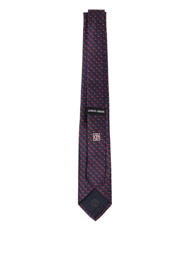 GIORGIO ARMANI GEOMETRIC-PRINT SILK TIE outlook
