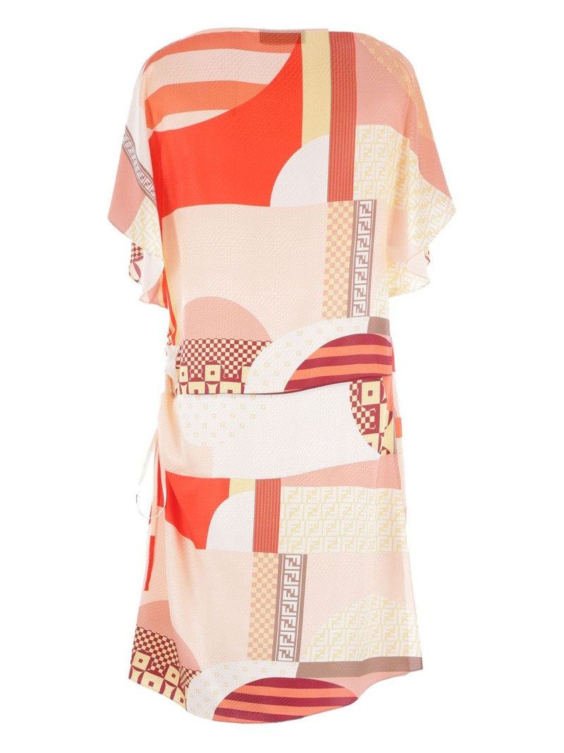 FENDI abstract-print mini dress outlook