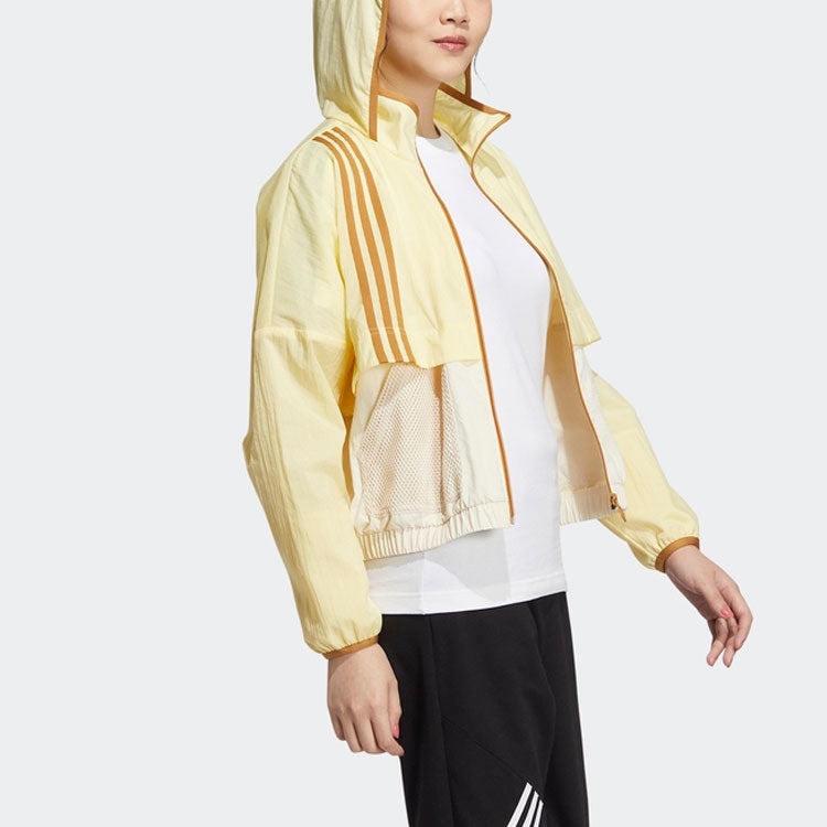 (WMNS) adidas Neo Util Windbreaker Jackets 'Yellow' HN2329 - 4