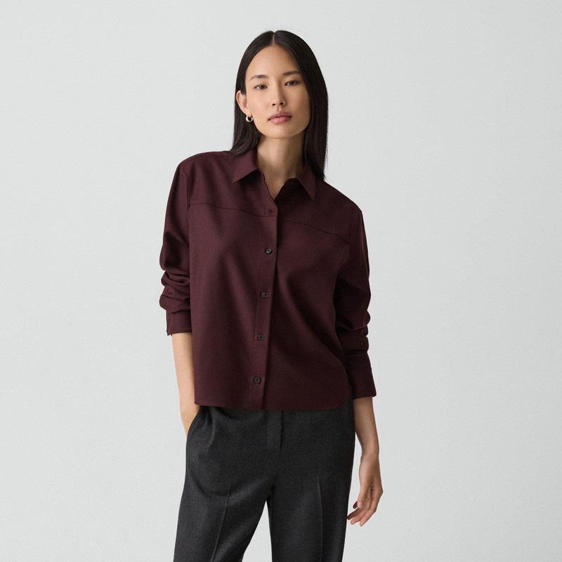 Boxy Shirt in Sleek Flannel 2