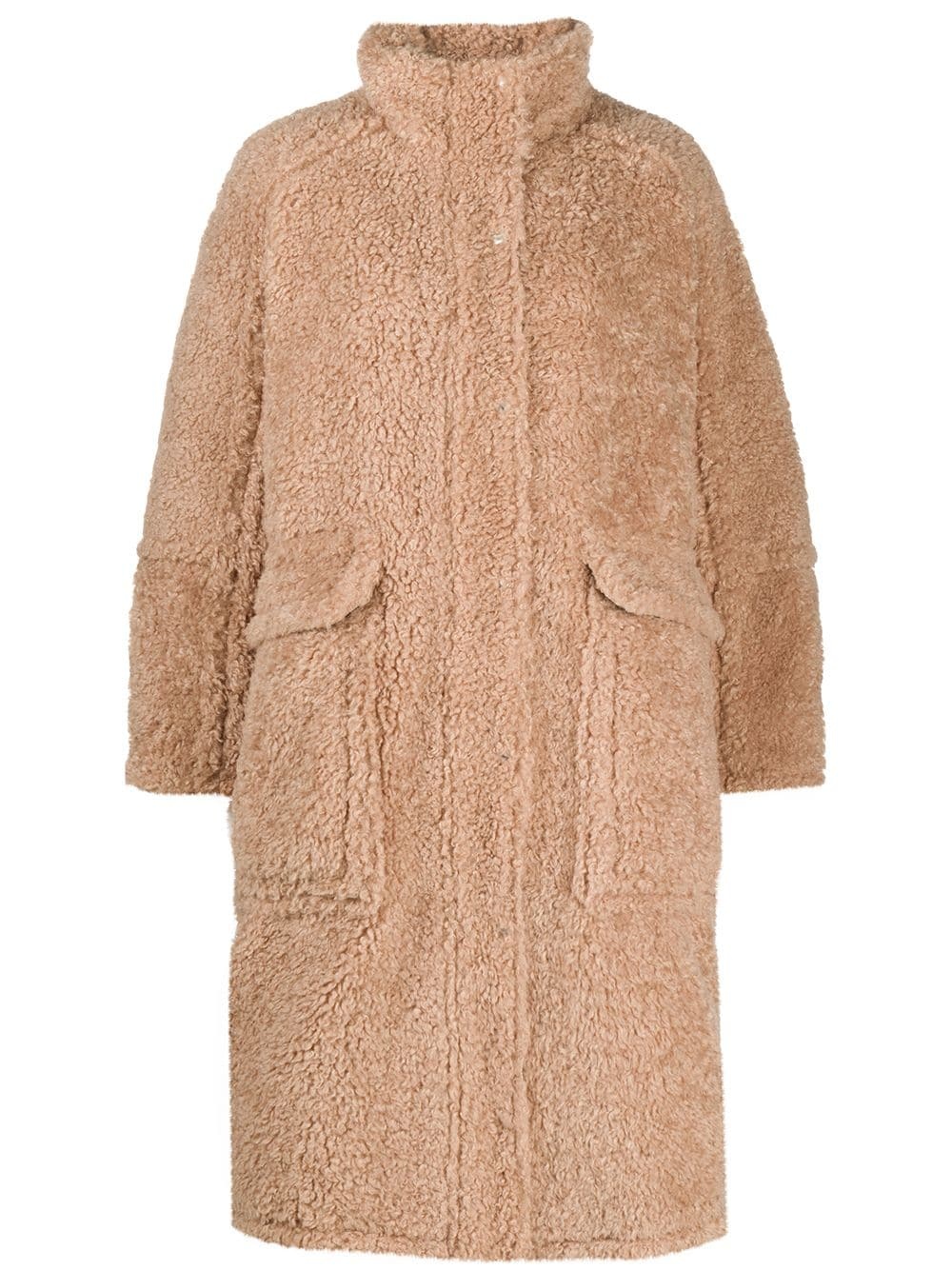 oversized textured coat - 1