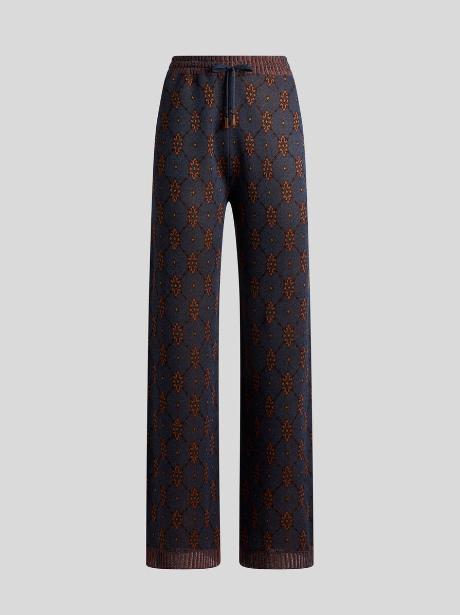 KNIT JOGGING TROUSERS WITH MOTIF - 1