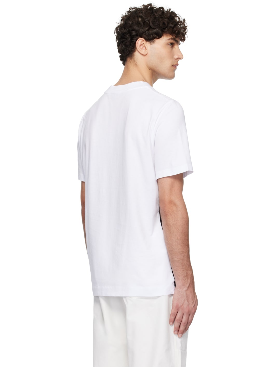 White Logo Cotton T-shirt - 3