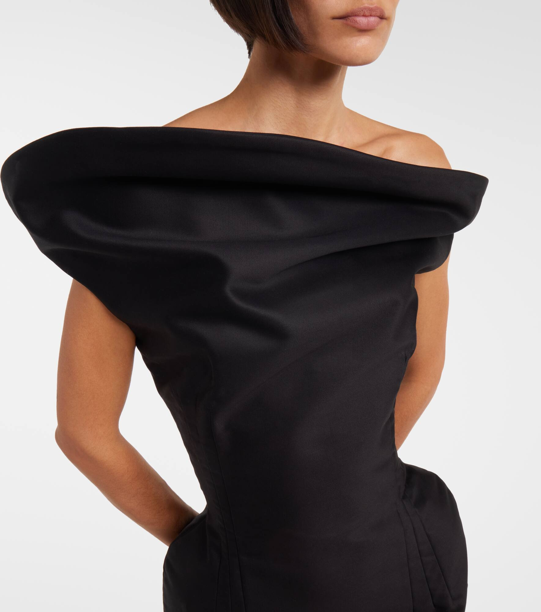 Asymmetric cotton corset dress - 4