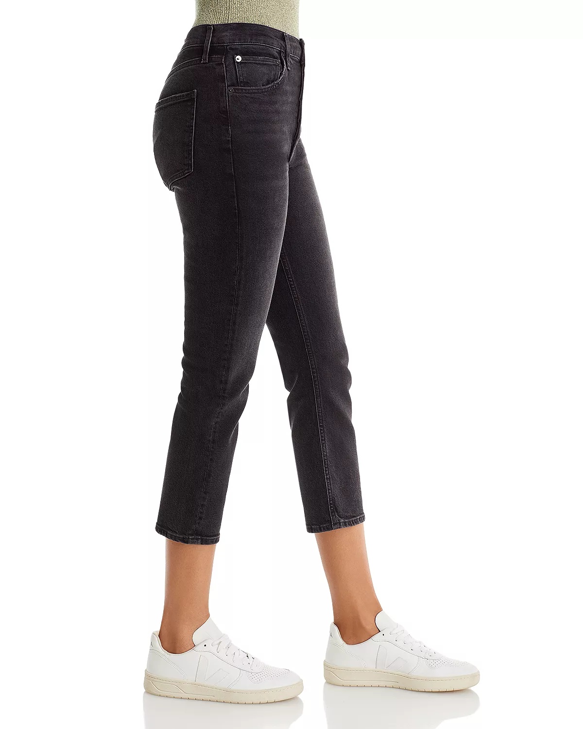 Riley High Rise Cropped Straight Jeans in Panoramic - 4