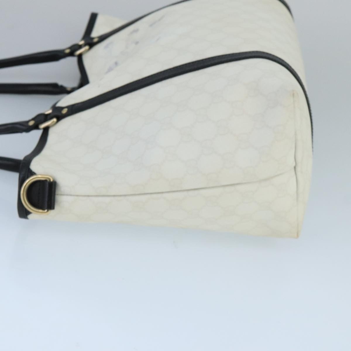 GUCCI GG Supreme Tote Bag Pvc Gold White - 4