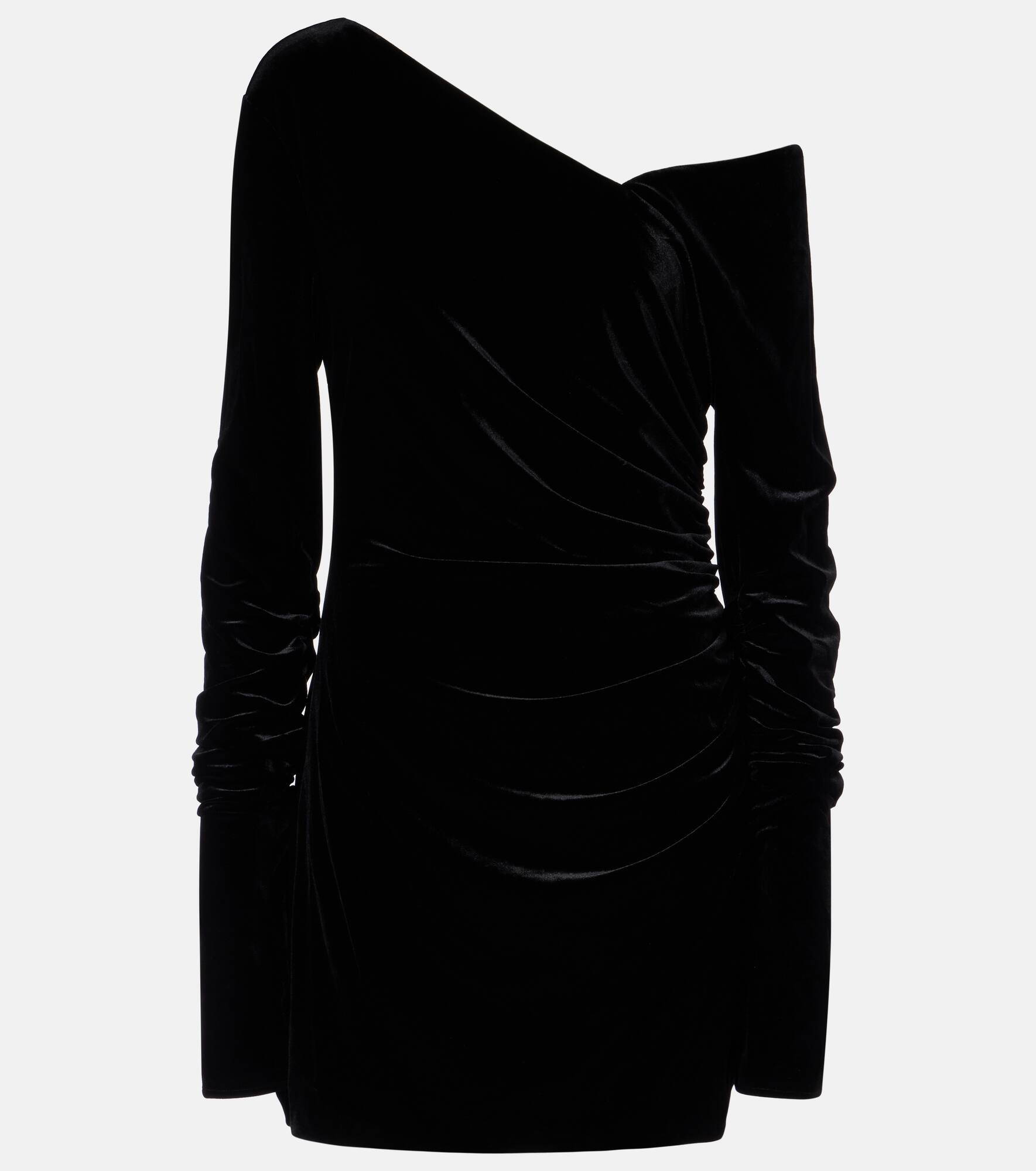 Ettore ruched velvet minidress - 1