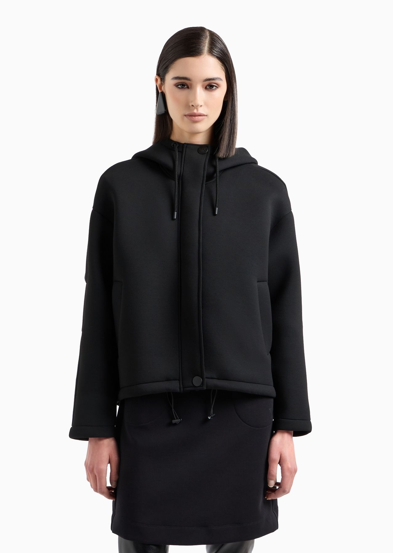 Oversized hooded sweatshirt in scuba fabric - 2