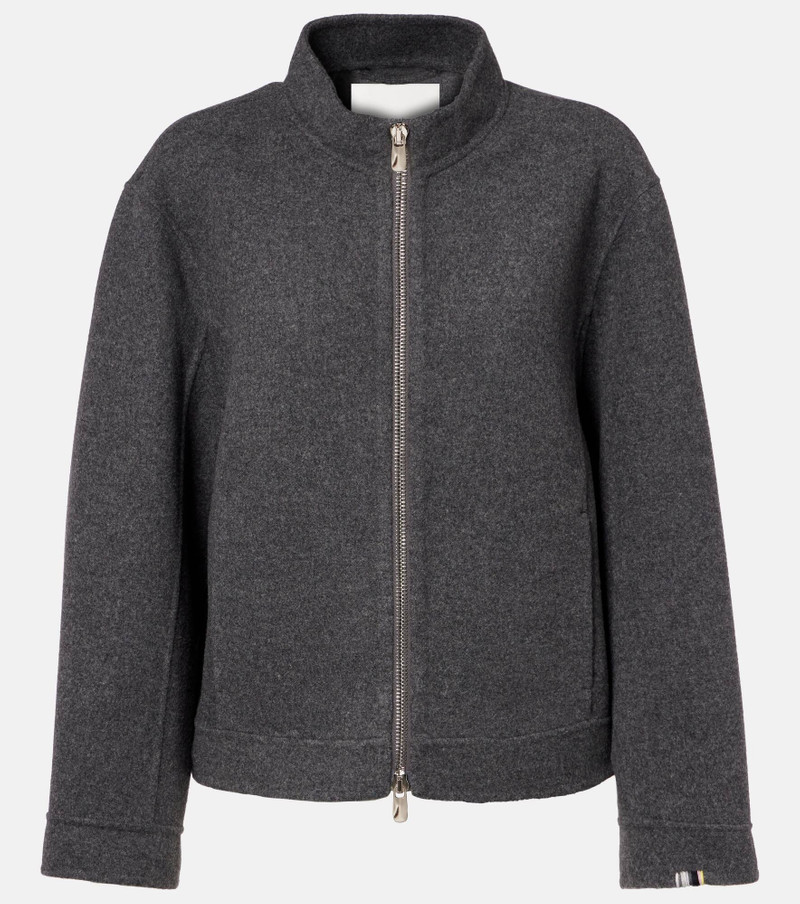 Motor wool and cashmere bomber jacket 1