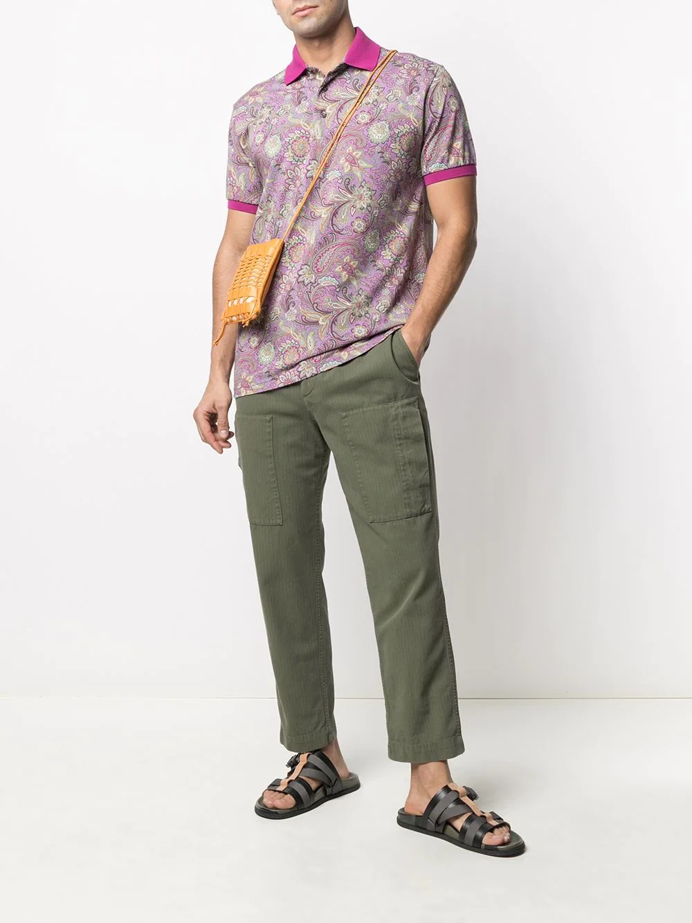 paisley print polo shirt - 2