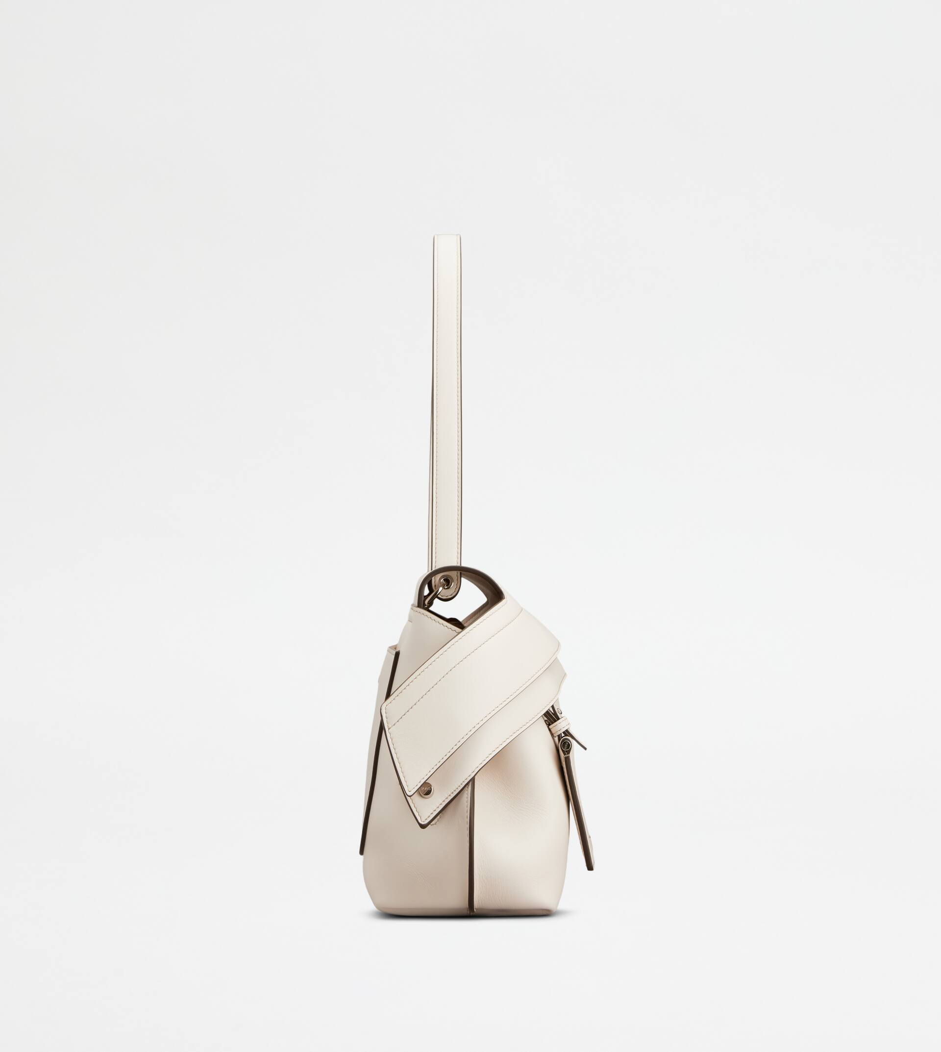 TOD'S WAVE BAG IN LEATHER SMALL - WHITE - 2