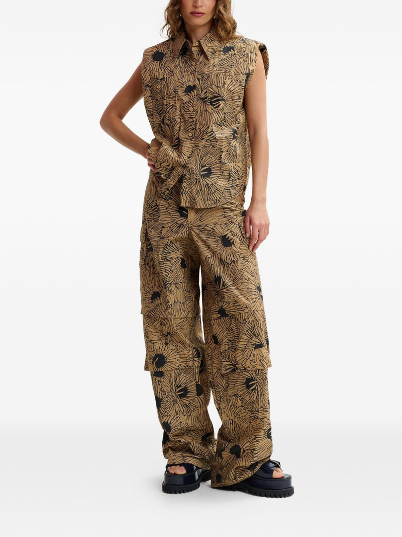 ESSENTIEL ANTWERP floral-print cargo pants outlook