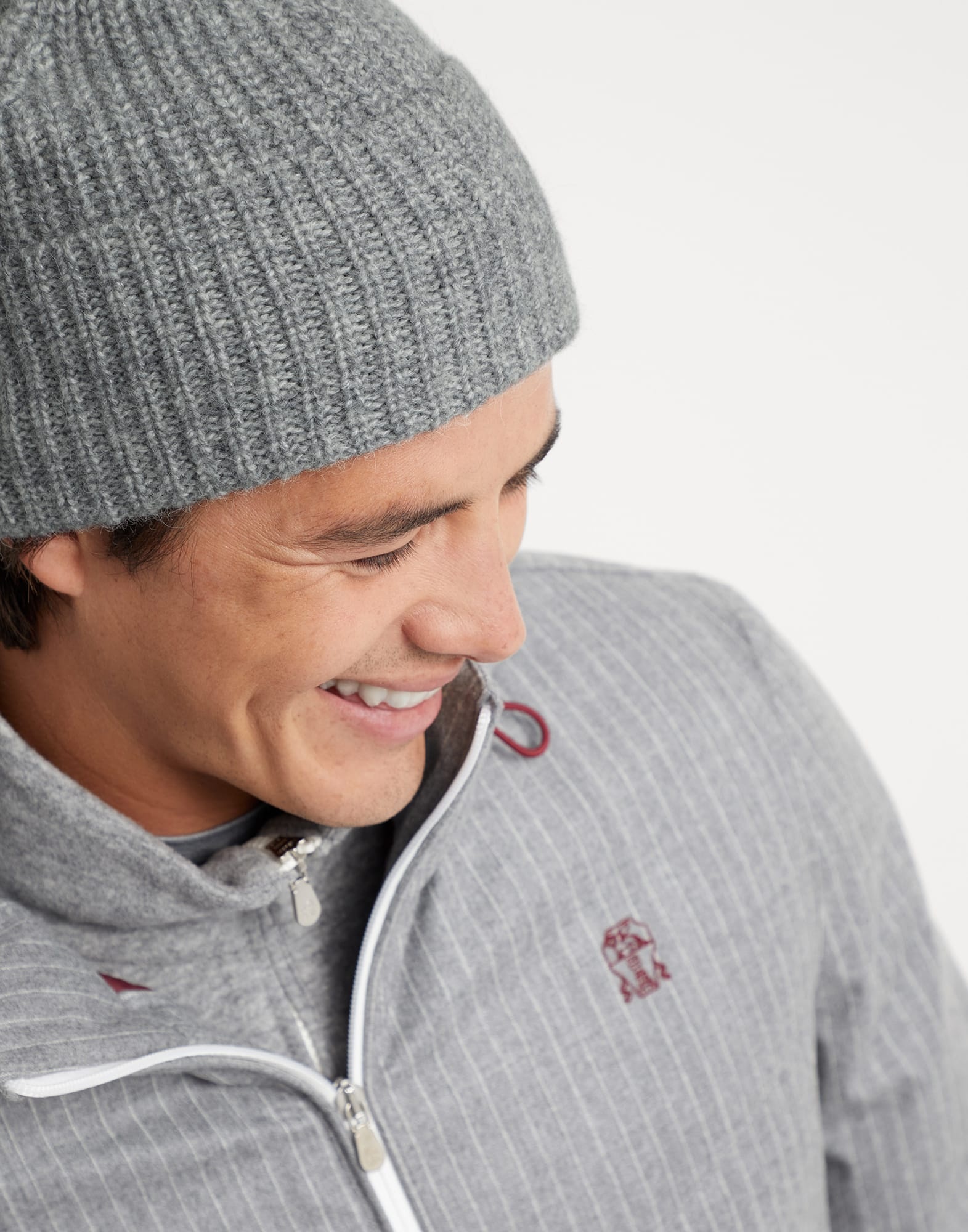 Virgin wool, alpaca and cashmere rib knit beanie - 3