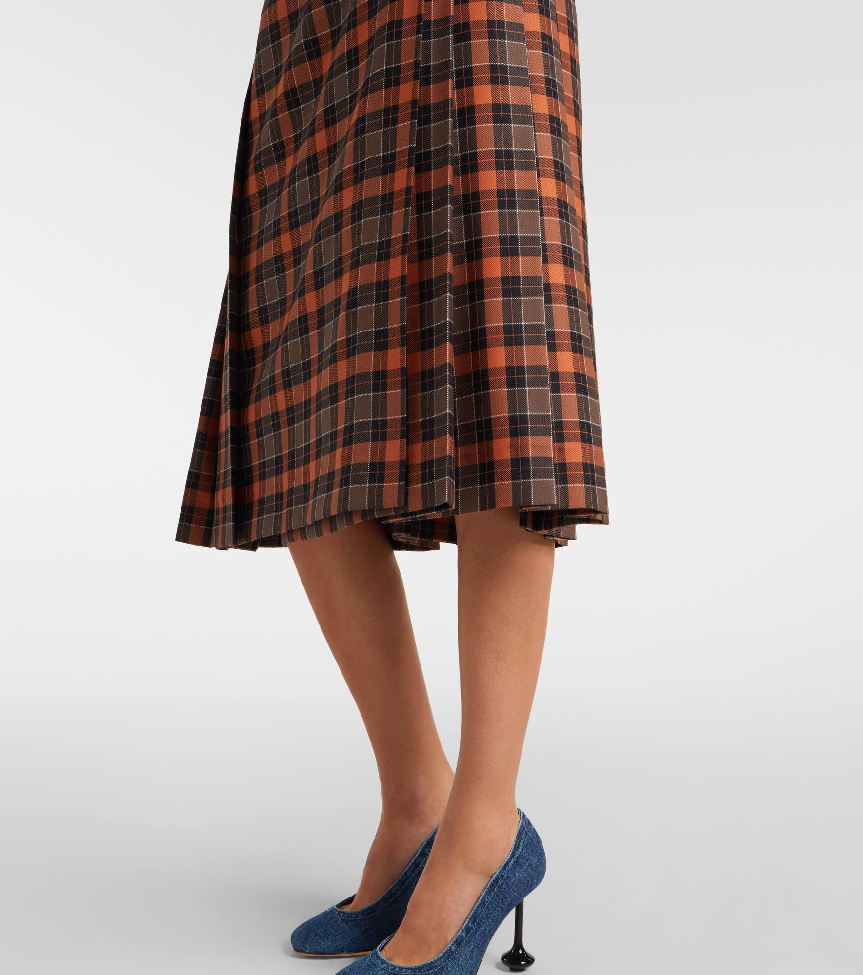 Plaid wrap skirt - 5
