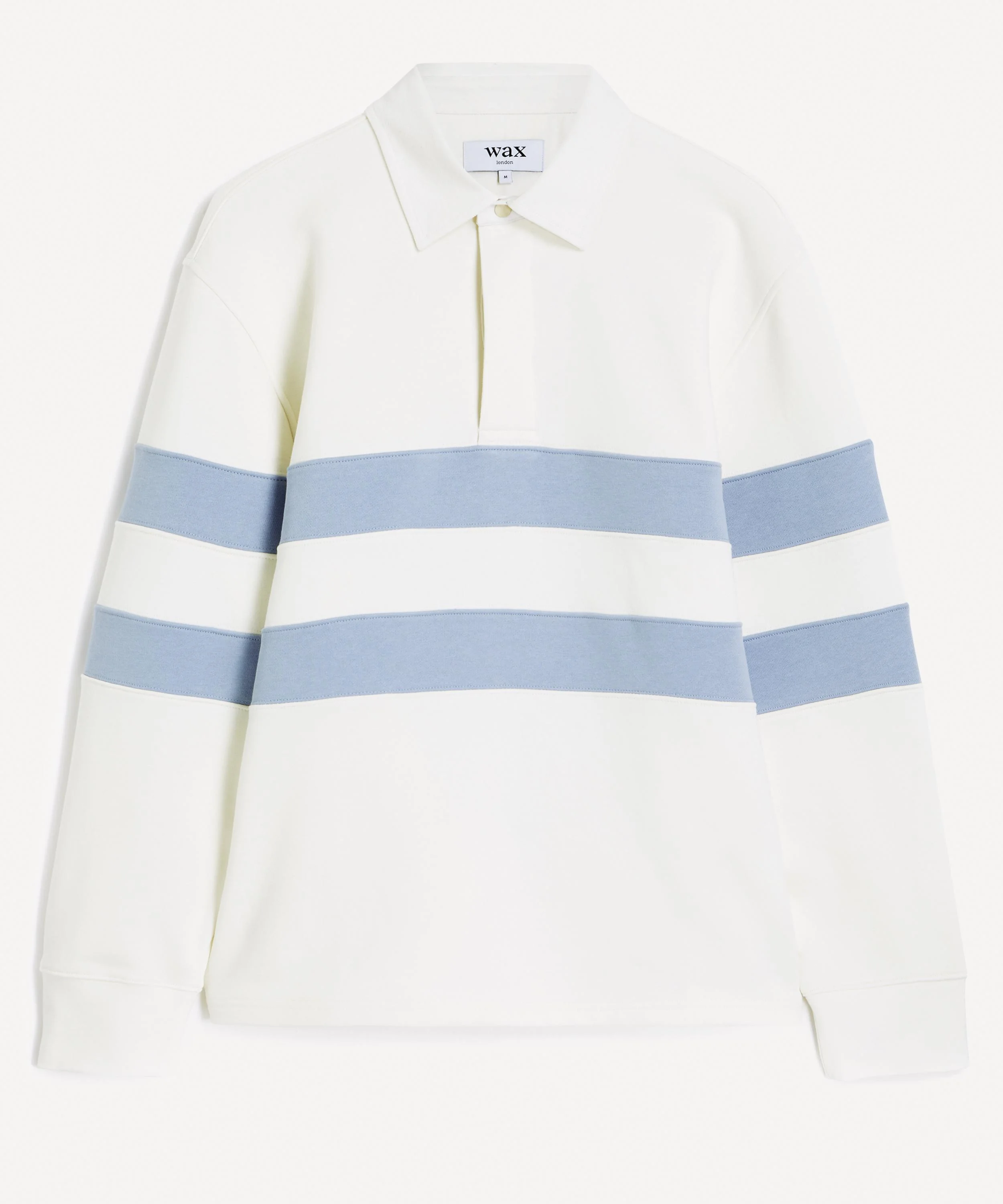 Rowhill Ecru-Light Blue Stripe Rugby Shirt - 1