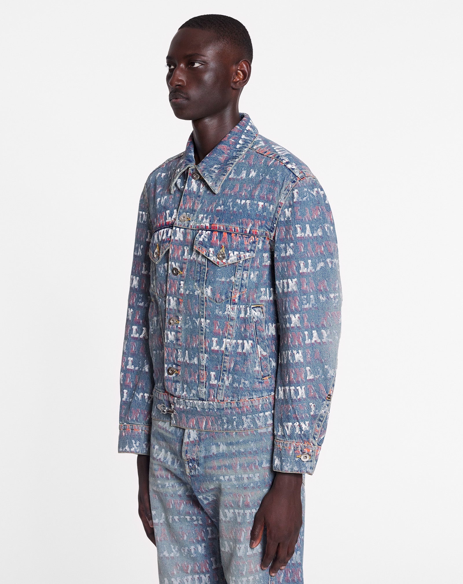 LANVIN X FUTURE UNISEX ASYMMETRICAL PRINTED JACKET - 3