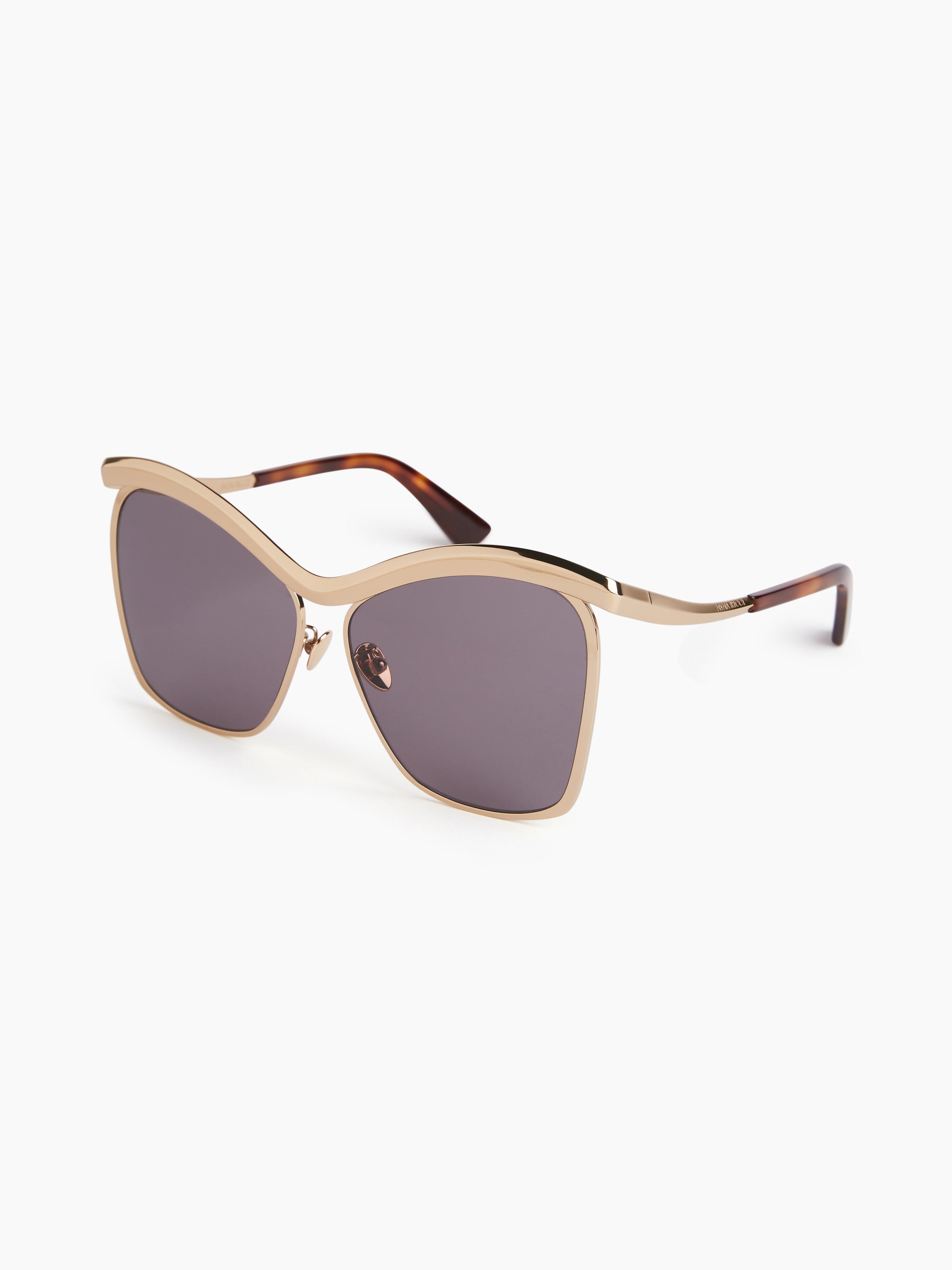 High-tide oversize shiny rose gold Sunglasses - 4