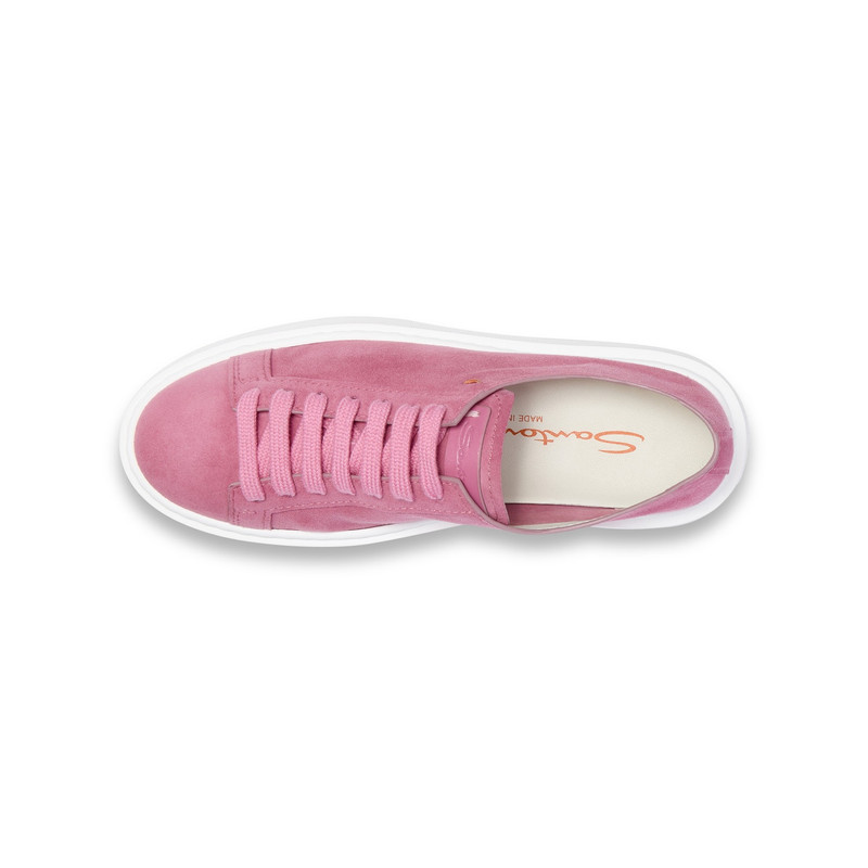 Women's pink suede sneaker 5