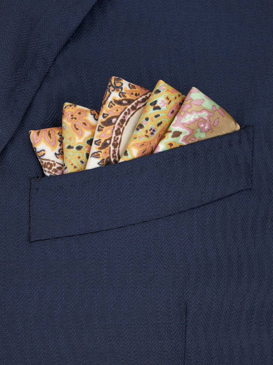 PRINTED SILK POCKET SQUARE - 2