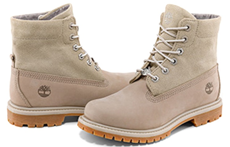 (WMNS) Timberland Roll Top Boots Basic 'Beige with Light Grey' A44T8W - 4