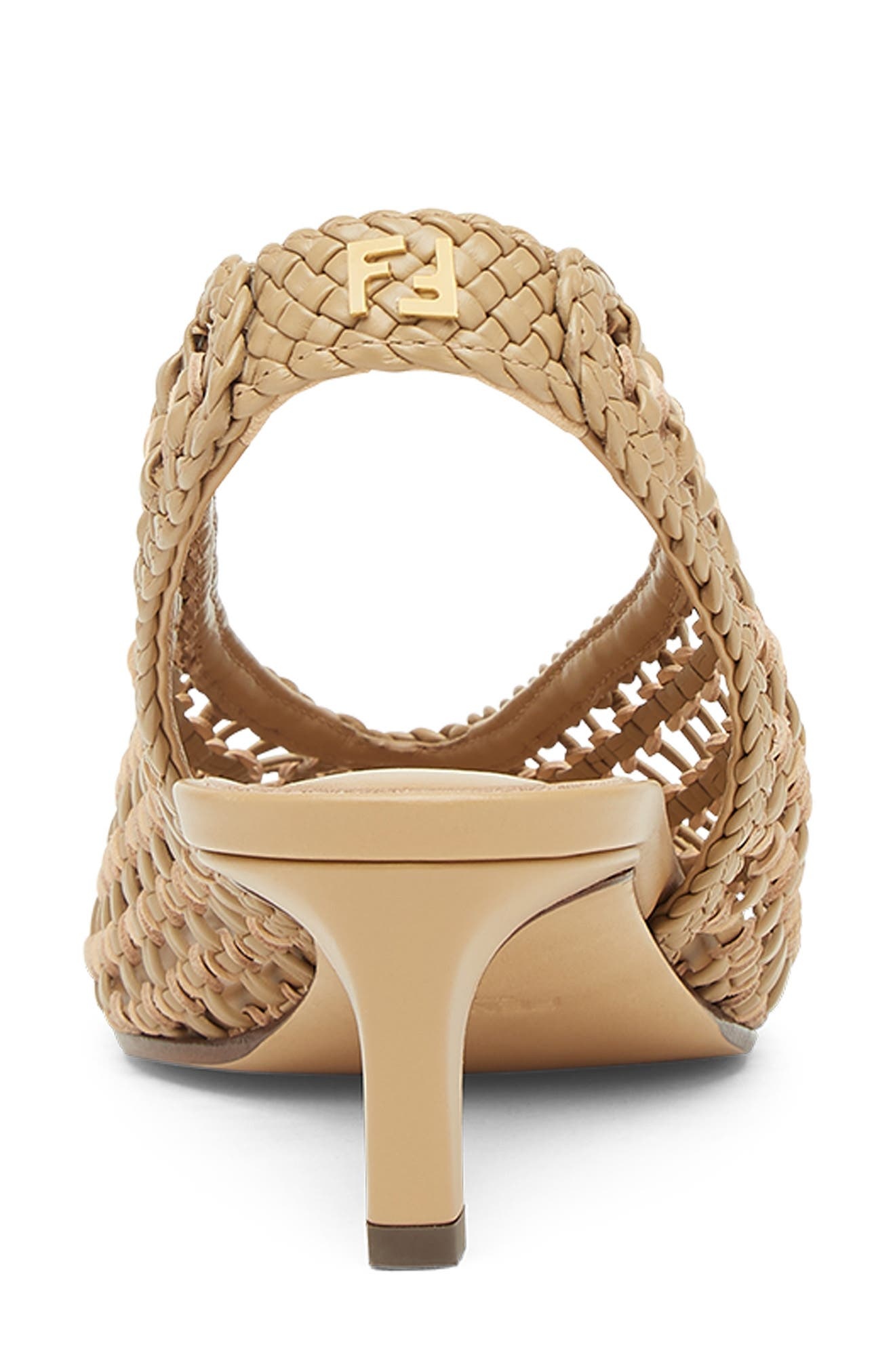 Fendi Woven Slingback Pump in Cammello at Nordstrom - 2